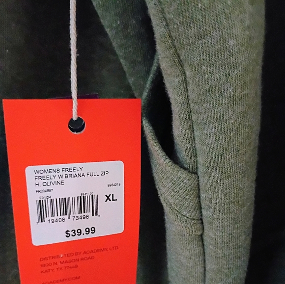 Freely Women's Olive Full Zip Cardigan - Picture 3 of 5